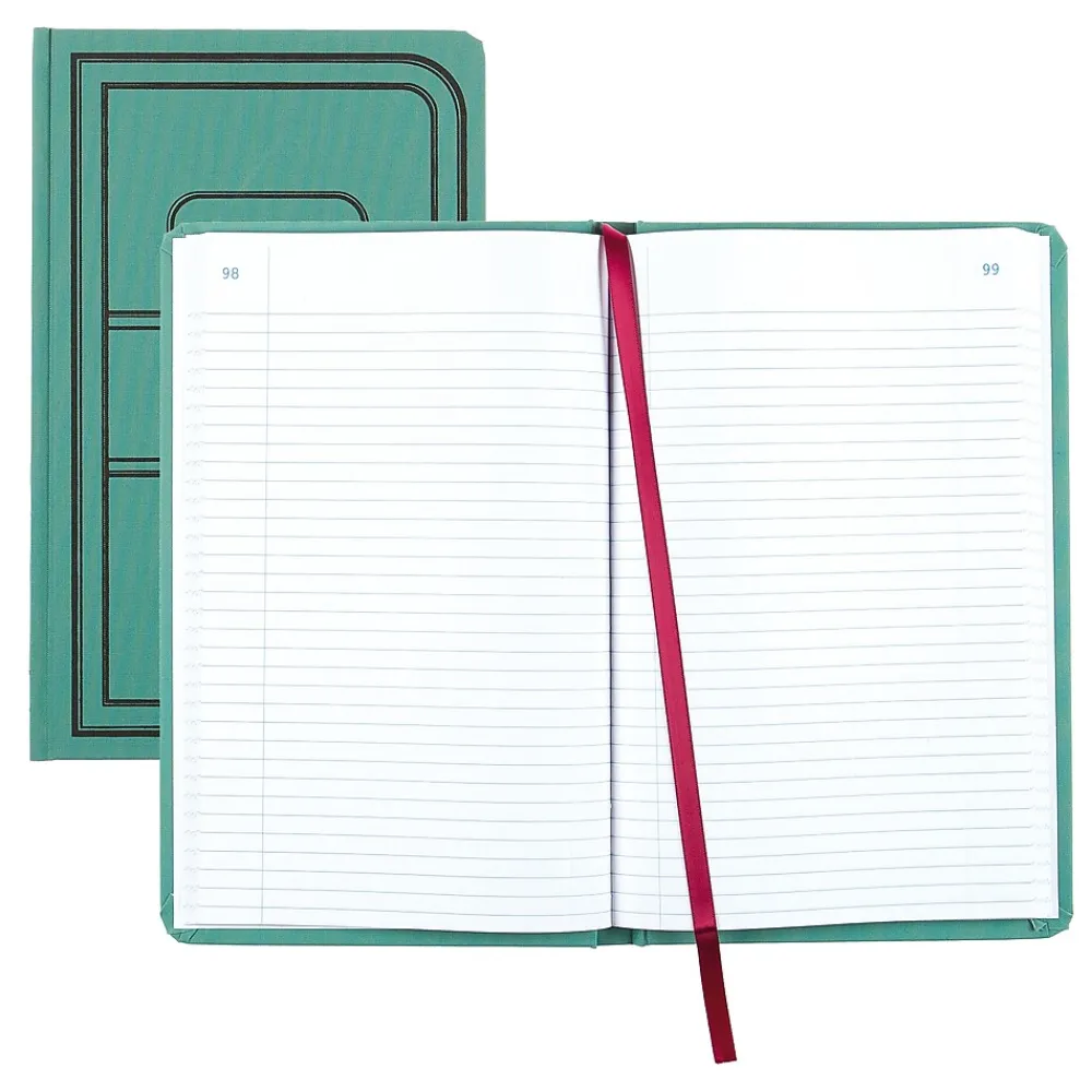 Accounting & Record Journals*National Brand Canvas Tuff Series Record Book, 7.63" x 12.13", Green, 150 Sheets/Book (A66300R)