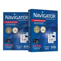 Large Quantity Paper*Navigator Premium 8.5" x 11" Multipurpose Paper, 24 lbs., 99 Brightness, 500/Ream, 10 Reams/Carton (NMP1124)