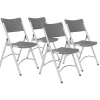 Folding & Stacking*National Public Seating NPS 600 Series Heavy Duty Plastic Folding Chair, Charcoal Slate, 4 Pack (620/4)