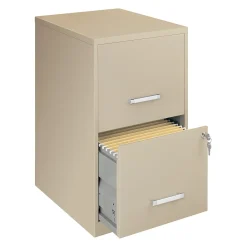 File Cabinets*Office Designs 2 Drawer Vertical File Cabinet, Putty/Beige, Letter, 18''D (17369)