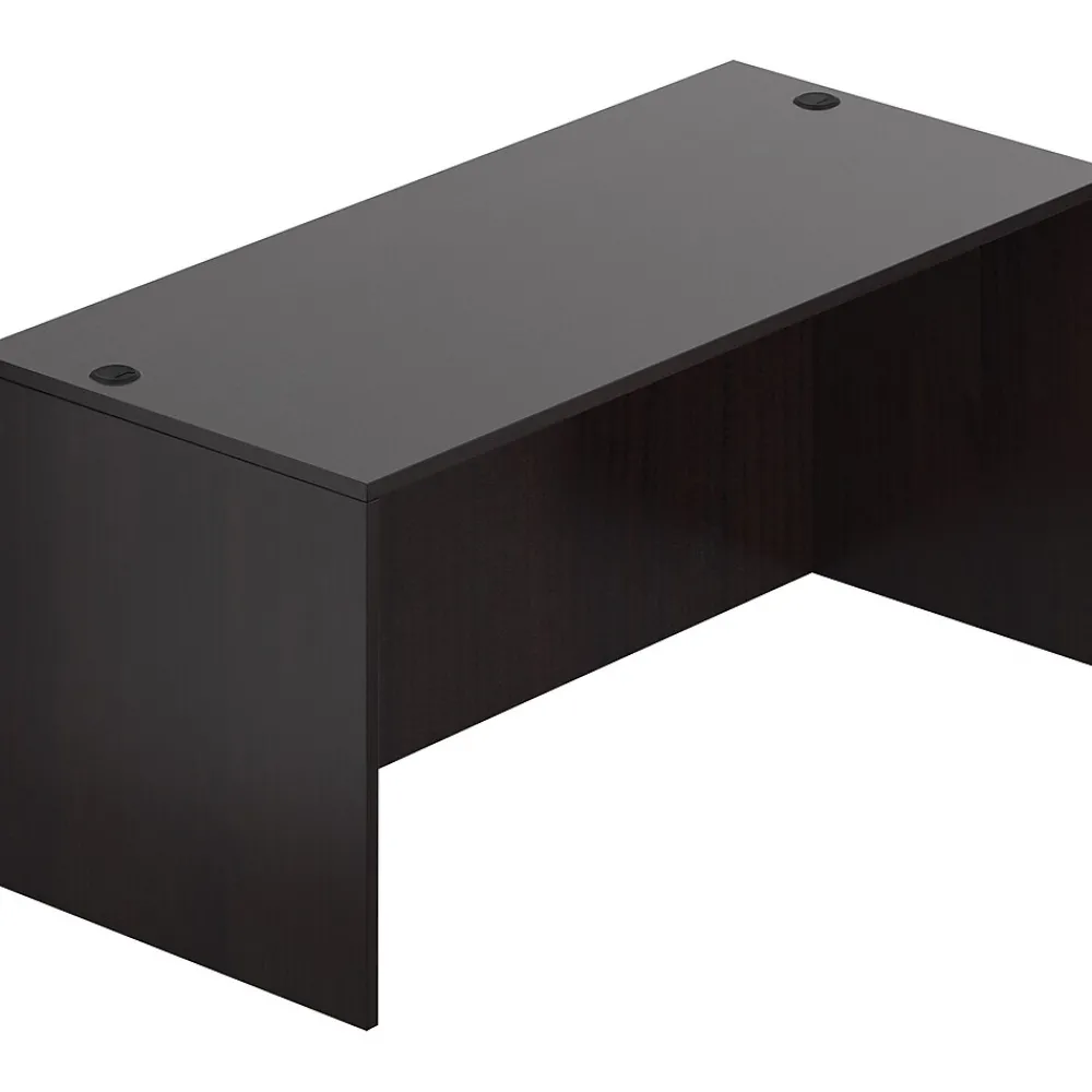 Office Desks*Offices to go 66" Rectangular Desk Shell, American Espresso, 29 1/2"H x 66"W x 30"D