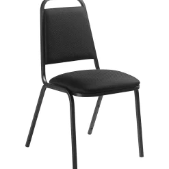 Folding & Stacking*Offices to go Fabric Upholstery Stacking Chair, Black, 2/Carton (OTG11934QL10)