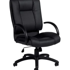 Office Chairs*Offices to go Luxhide Exec High-Back Chair, Bonded Leather, Black (OTG2700BL20)
