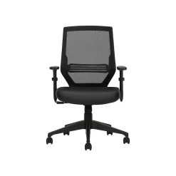 Office Chairs*Offices to go Mesh Back Luxhide Task Chair, Black (OTG12112B)