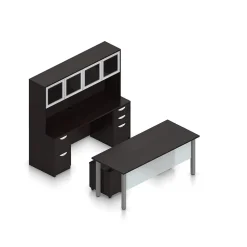 Office Desks*Offices to go Superior 71" Workstation Desk Bundle, American (TDOTG20-AEL) Espresso