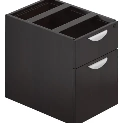 File Cabinets*Offices to go ® Superior Laminate Box/File Pedestal, American Espresso, 19"H x 16"W x 22"D