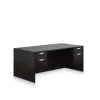 Office Desks*Offices to go Superior Laminate Double Pedestal Desk, BBF/FF, American Espresso, 29 1/2"Hx71"Wx36"D