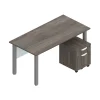 Office Desks*Offices to go Superior Laminate 60"W Desk with Mobile Pedestal, Artisan Gray (TDOTG19-AGL)
