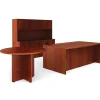Office Desks*Global Offices to Go Superior Lam Bundle 8, American Dark Cherry Lam, 71" W x 143"L x 29.5"H/71"H, 42"L/W