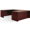 Office Desks*Global Offices to Go Superior Laminate Executive Desk Bundle, American Mahogany (TDOTG1-AML)