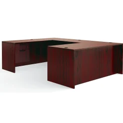 Office Desks*Global Offices to Go Superior Laminate Executive Desk Bundle, American Mahogany (TDOTG1-AML)