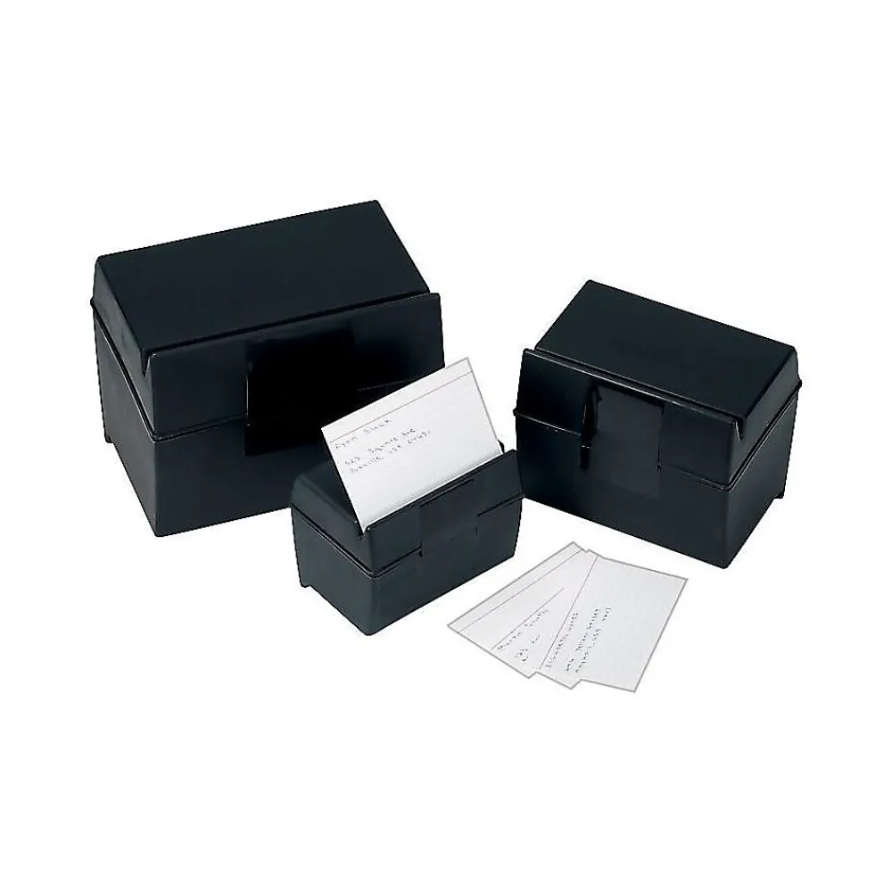 Index Cards*Oxford 4" x 6" Index Card Box, Black (OXF 01461)