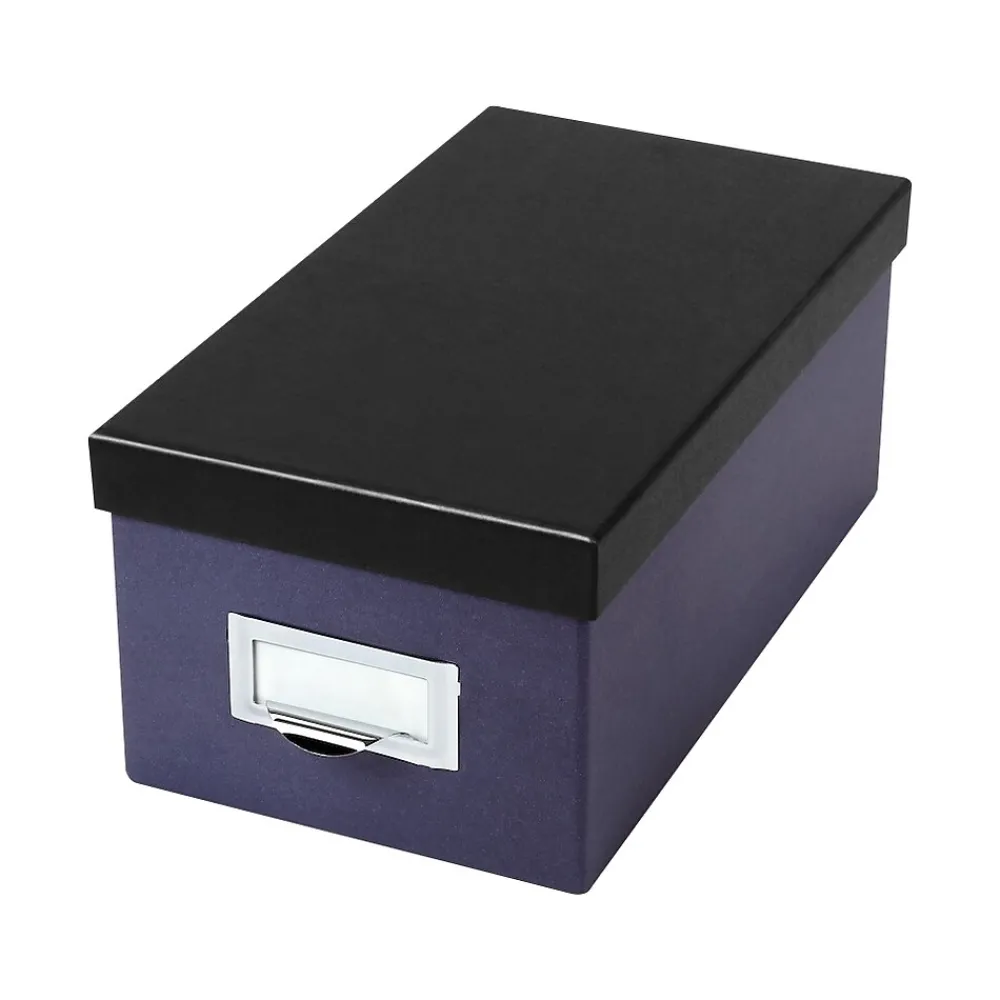 Index Cards*Oxford Index Card File Box, 1000-Card Capacity, Indigo/Black (406462)