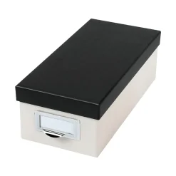 Index Cards*Oxford Index Card File Box, 1000-Card Capacity, Marble White/Black (OXF 406350)