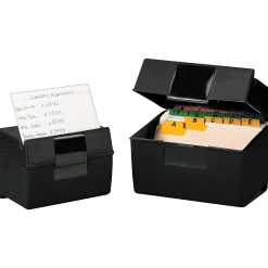 Index Cards*Oxford Index Card File Box, 500-Card Capacity, Black (01581)