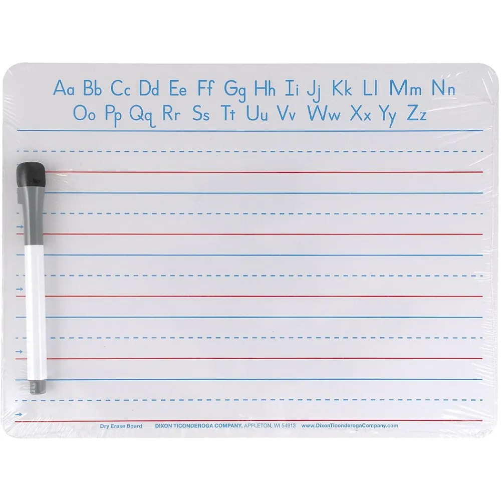 Dry Erase*Pacon ® Handwriting Whiteboard Dry Erase Set, 2-Sided, Ruled/Plain, with Marker/Eraser, 9" x 12", 5 Sets (PACAC9877C1-5)