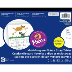 Classroom Paper*Pacon Multi-Program Handwriting Tablet, 40 Sheets, 6/Pack (PAC2483-6)