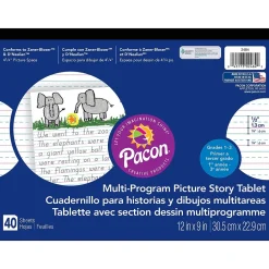 Classroom Paper*Pacon Multi-Program Handwriting Tablet, 40 Sheets, 6/Pack (PAC2484-6)