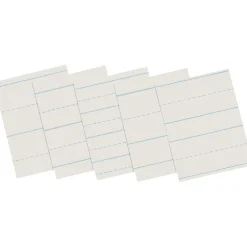 Classroom Paper*Pacon Newsprint Practice Paper with Skip Space, 1" Long Way Ruled, White, 500 Sheets/Ream (2631)