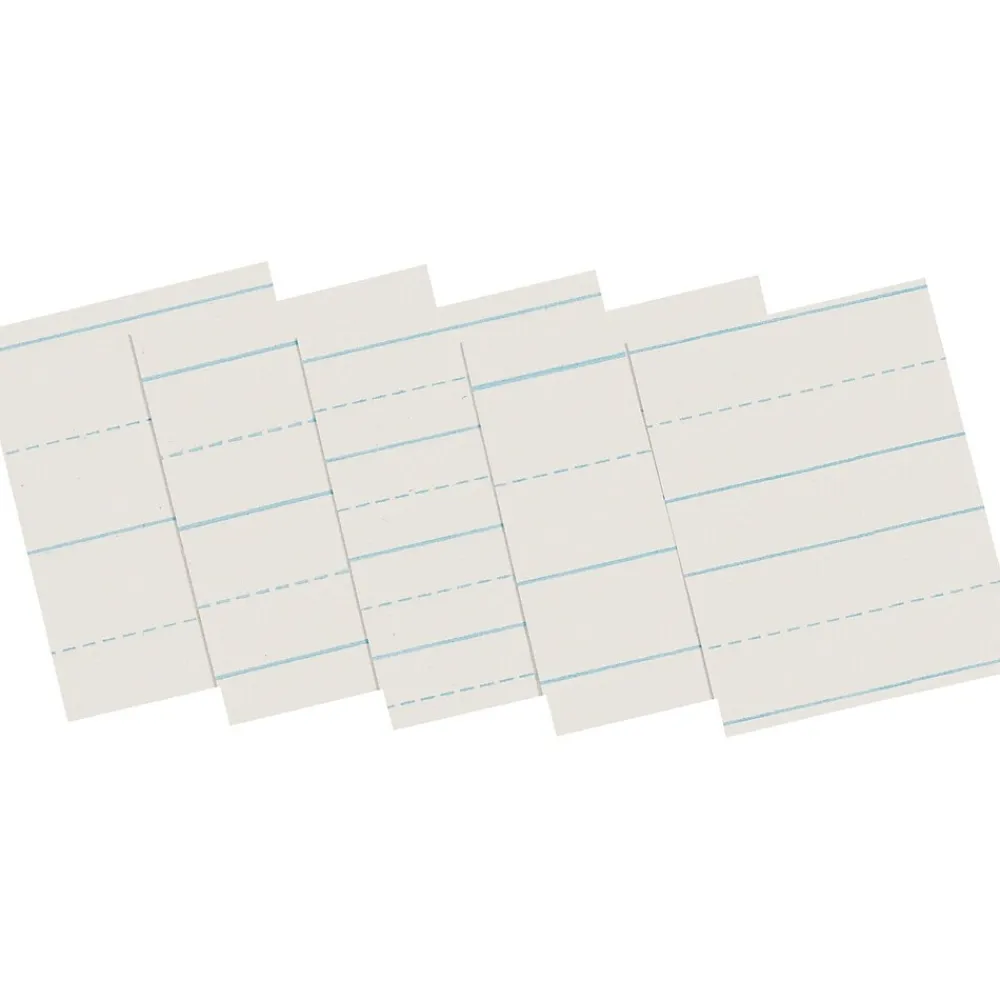 Classroom Paper*Pacon Newsprint Practice Paper W/Skip Space, 8-1/2" x 11", 1/2" Long Way Ruled, White, 500 Sheets/Pk