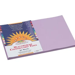 Construction Paper*Pacon SunWorks 12" x 18" Construction Paper, Lilac, 50 Sheets/Pack (7107)