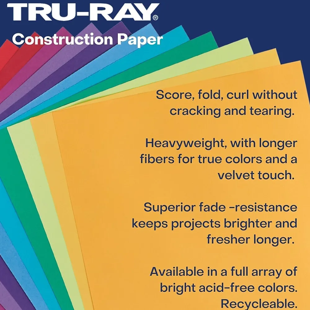 Construction Paper*Pacon Tru-Ray 9" x 12" Construction Paper, Gold, 50 Sheets/Pack, 6/Pack (PAC102997)