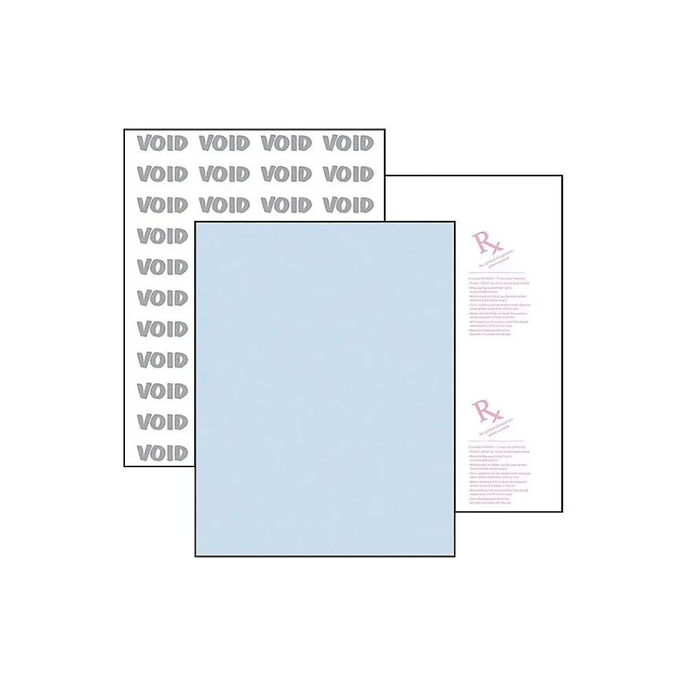 Security & Carbon*Paris DocuGard Advanced 8.5" x 11" Medical Security Paper, 24 lbs., Blue, 500 Sheets/Ream (PRB04545)