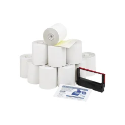 Pos Paper*PM Company ® Impact Printing Carbonless Paper Roll, Canary/White, 3"(W) x 90'(L), 10/Ctn