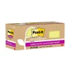 Post-It Notes*Post-it 100% Recycled Paper Super Sticky Notes, 3" x 3", Canary Collection, 70 Sheets/Pad, 24 Pads/Pack (654R-24SSCY-CP)