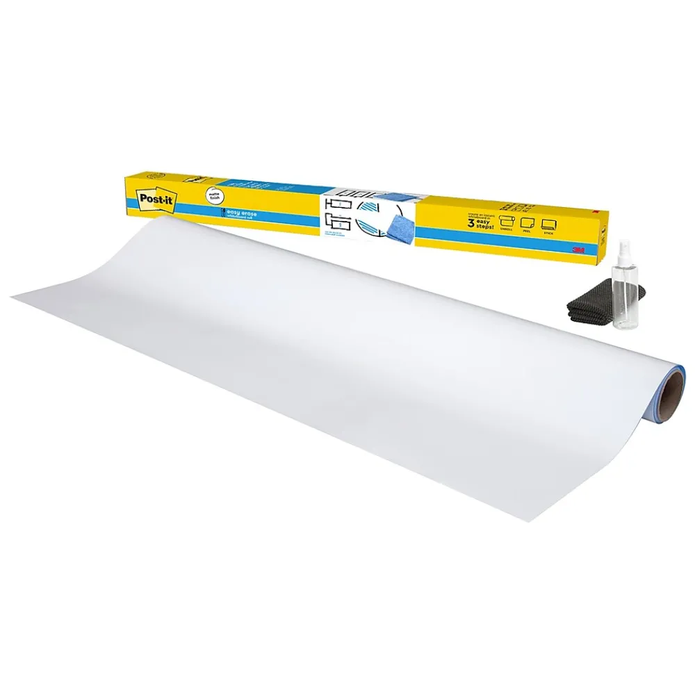 Dry Erase*Post-it Easy Erase Plastic Adhesive Dry-Erase Whiteboard, 8' x 4' (FWS8X4)