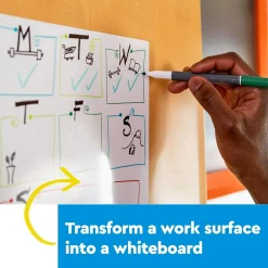 Dry Erase*Post-it Easy Erase Plastic Adhesive Dry-Erase Whiteboard, 9.1