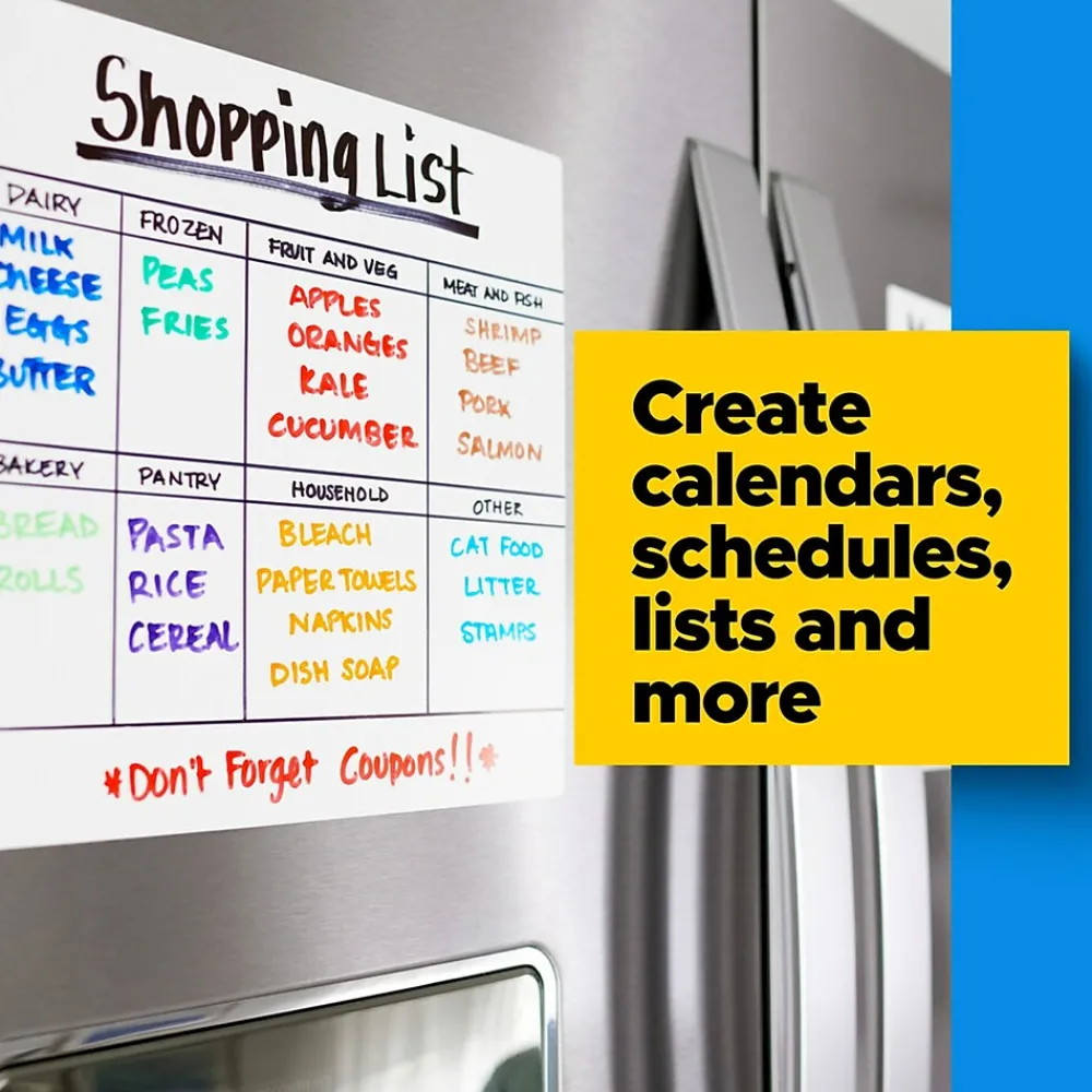 Dry Erase*Post-it Easy Erase Plastic Adhesive Dry-Erase Whiteboard, 9.1" x 9.1", 2/Pack (FWS-Sheets-2PK)