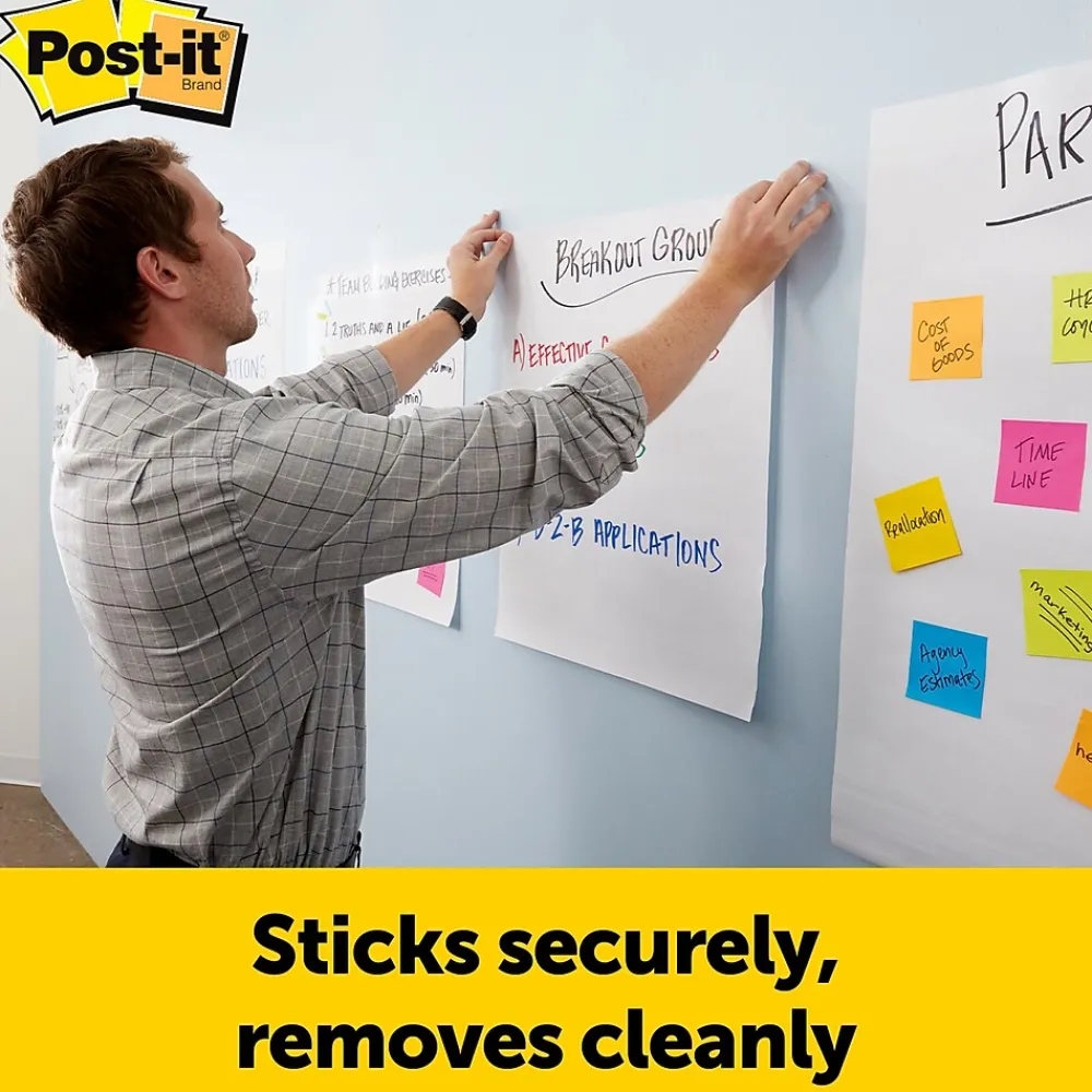 Easel Paper Pads*Post-it ® Mini Super Sticky Wall Easel Pad, 15" x 18", 20 Sheets/Pad, 6 Pads/Pack (577SS)