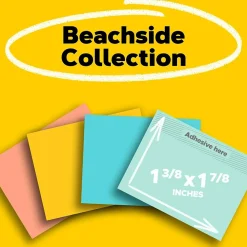 Post-It Notes*Post-it Notes, 1 3/8" x 1 7/8", Collection, 100 Sheet/Pad, 24 Pads/Pack (65324APVAD) Beachside Café