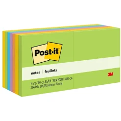 Post-It Notes*Post-it Notes, 3" x 3", Collection, 100 Sheet/Pad, 14 Pads/Pack (65414AU) Floral Fantasy