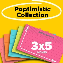Post-It Notes*Post-it Notes, 3" x 5", Collection, 100 Sheet/Pad, 5 Pads/Pack (655-5PK) Poptimistic