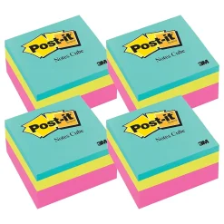 Post-It Notes*Post-it Notes Combo Pack, 3" x 3", Assorted Collection, 400 Sheet/Pad, 4 Pads/Pack (MMM2027RCR-4)