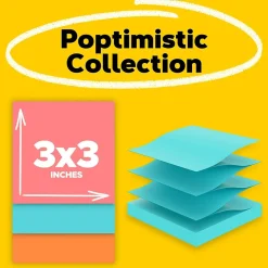 Post-It Notes*Post-it Pop-up Notes, 3" x 3", Collection, 100 Sheet/Pad, 12 Pads/Pack (R33012AN) Poptimistic