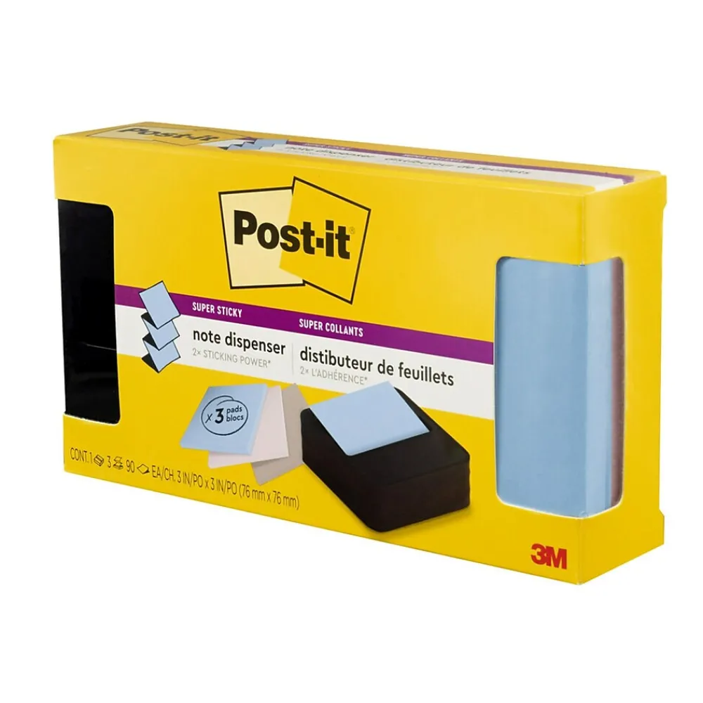 Pop-Up Dispensers*Post-it Pop-up Wave Design Dispenser for 3" x 3" Notes, Black (WAVE-330-BKVP)