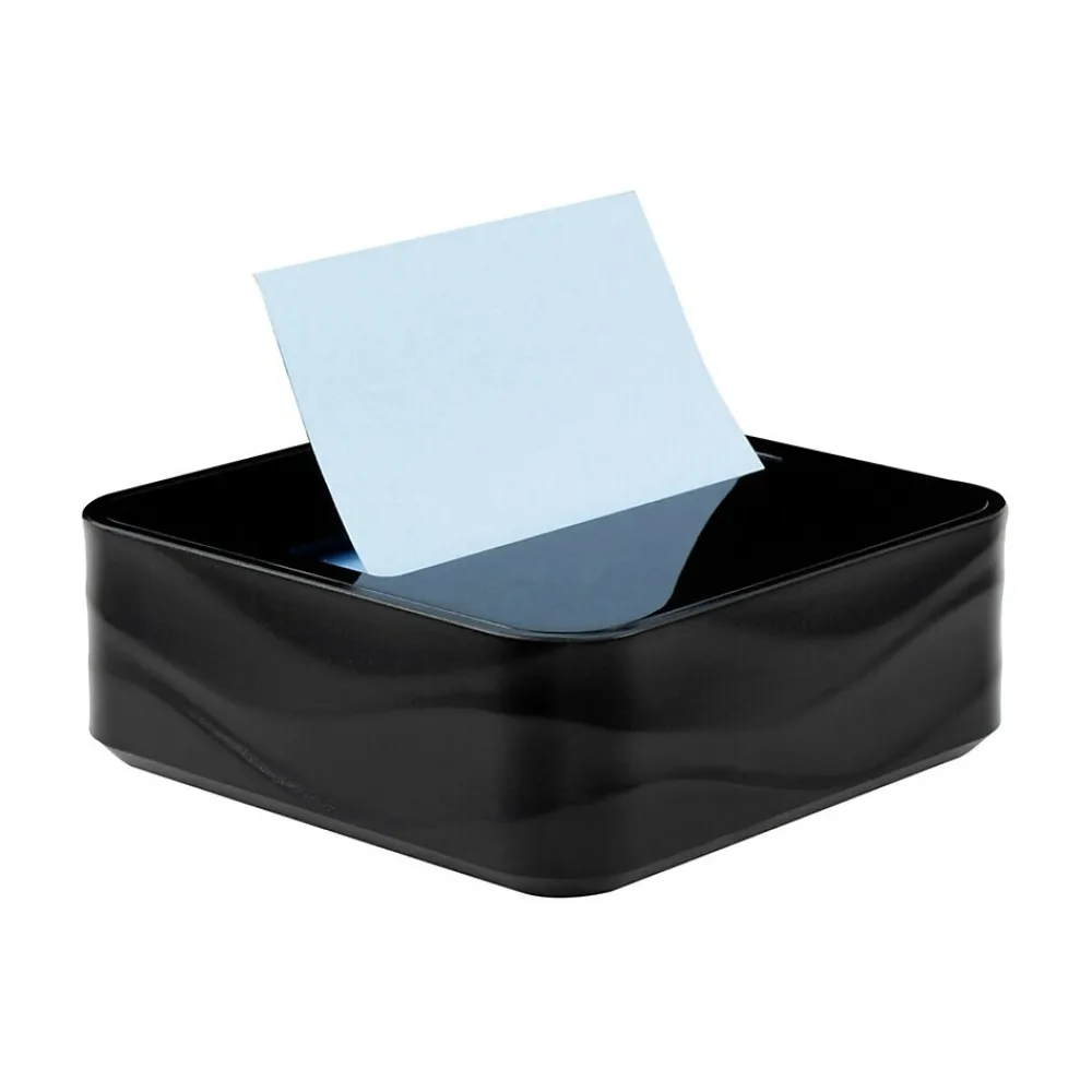 Pop-Up Dispensers*Post-it Pop-up Wave Design Dispenser for 3" x 3" Notes, Black (WAVE-330-BKVP)