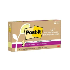 Post-It Notes*Post-it Recycled Super Sticky Pop-up Notes, 3" x 3", Canary Collection, 70 Sheet/Pad, 6 Pads/Pack (R330R-6SSCY) Canary Yellow