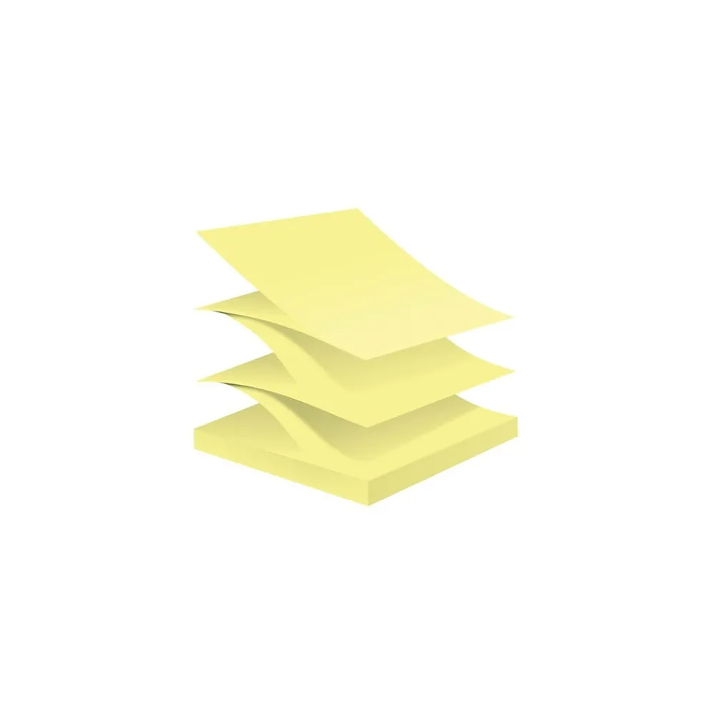 Post-It Notes*Post-it Recycled Super Sticky Pop-up Notes, 3" x 3", Canary Collection, 70 Sheet/Pad, 6 Pads/Pack (R330R-6SSCY) Canary Yellow