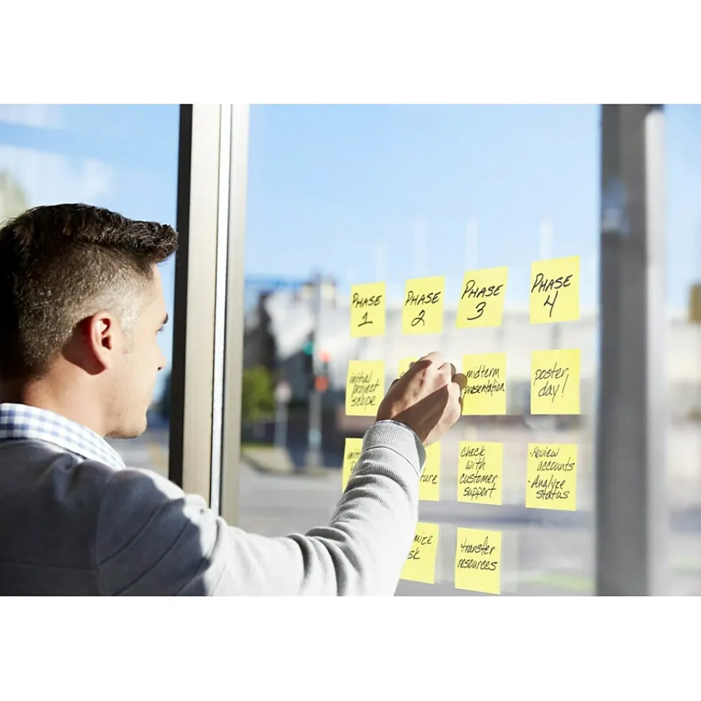 Post-It Notes*Post-it Recycled Super Sticky Pop-up Notes, 3" x 3", Canary Collection, 70 Sheet/Pad, 6 Pads/Pack (R330R-6SSCY) Canary Yellow