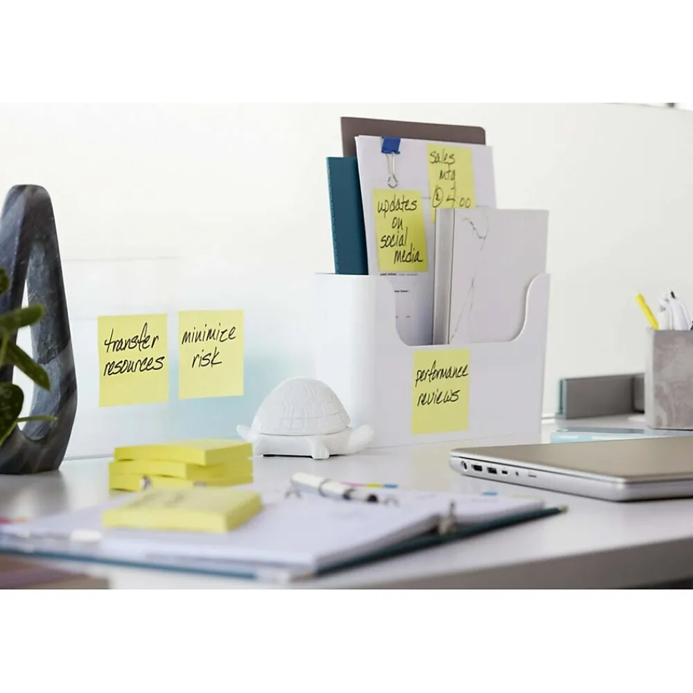 Post-It Notes*Post-it Recycled Super Sticky Pop-up Notes, 3" x 3", Canary Collection, 70 Sheet/Pad, 6 Pads/Pack (R330R-6SSCY) Canary Yellow