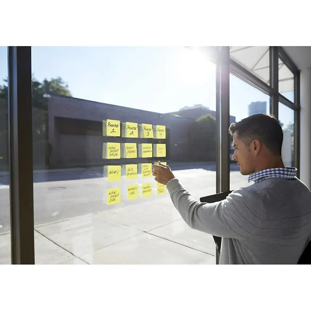 Post-It Notes*Post-it Recycled Super Sticky Pop-up Notes, 3" x 3", Canary Collection, 70 Sheet/Pad, 6 Pads/Pack (R330R-6SSCY) Canary Yellow