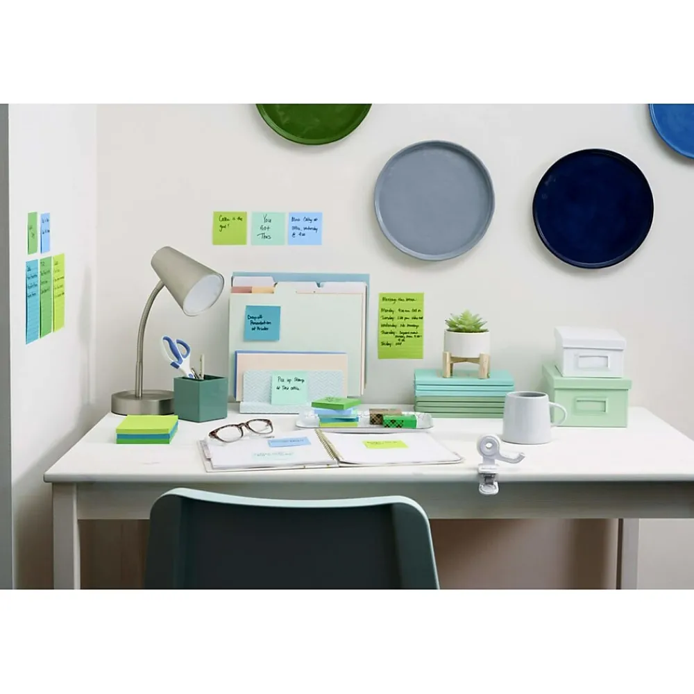 Post-It Notes*Post-it Recycled Super Sticky Pop-up Notes, 3" x 3", Collection, 70 Sheet/Pad, 6 Pads/Pack (R330R-6SST) Oasis