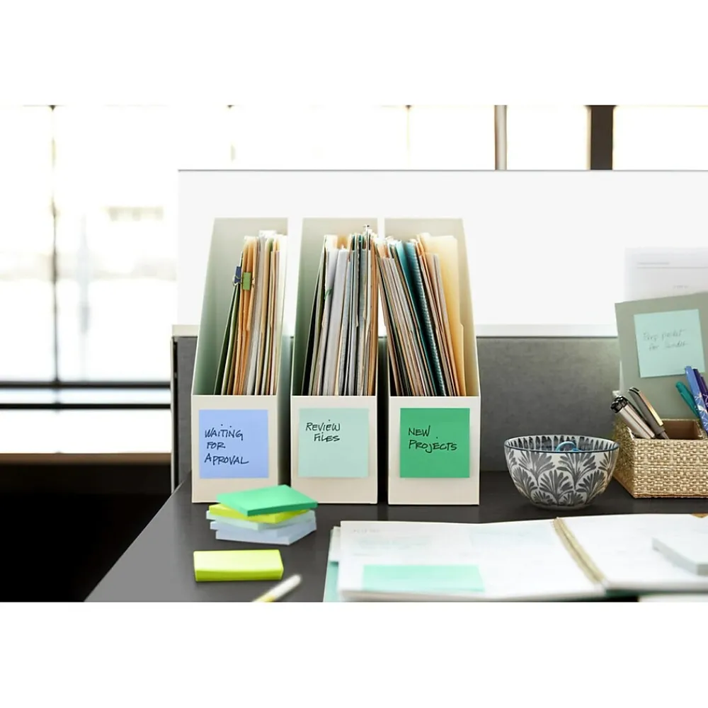 Post-It Notes*Post-it Recycled Super Sticky Pop-up Notes, 3" x 3", Collection, 70 Sheet/Pad, 6 Pads/Pack (R330R-6SST) Oasis