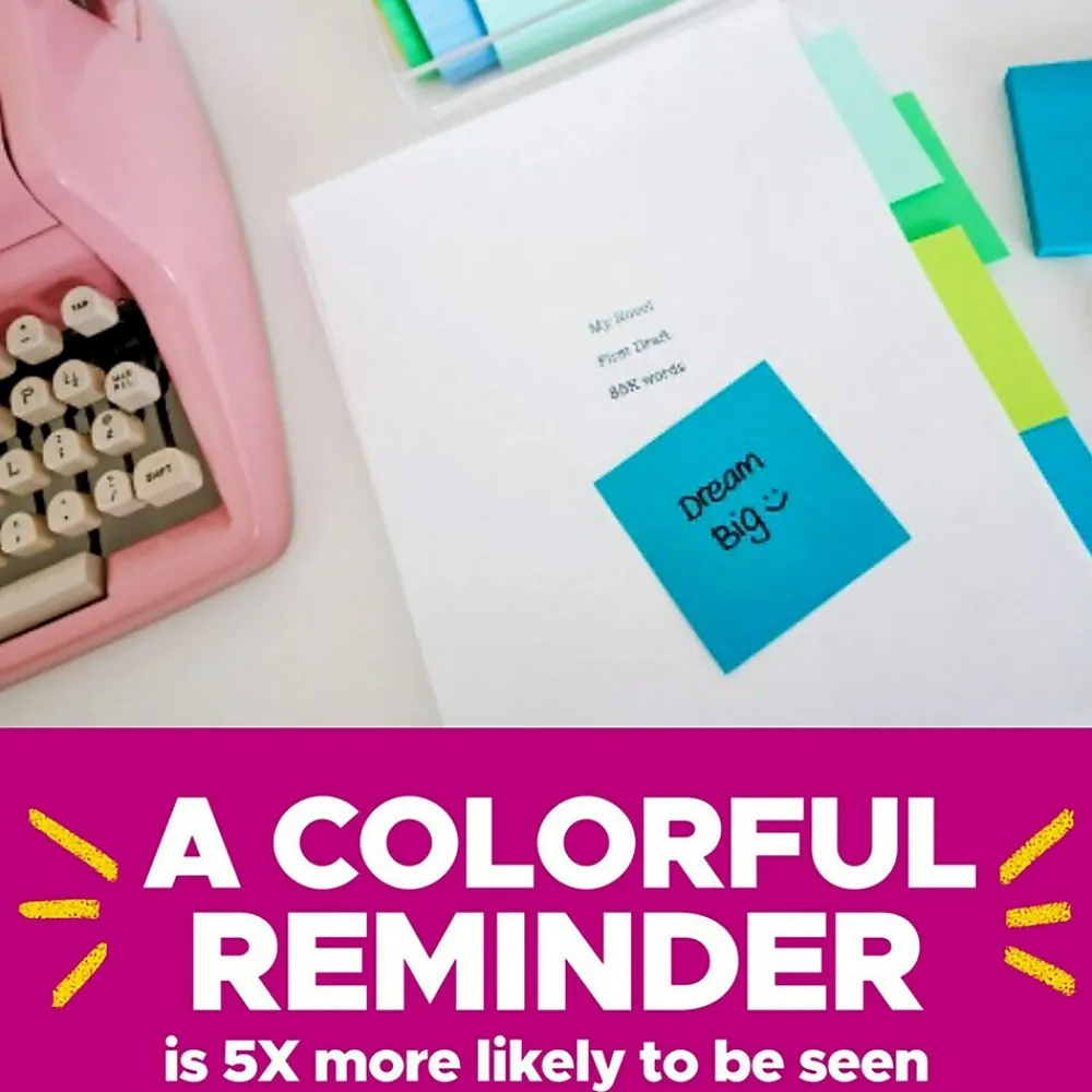 Post-It Notes*Post-it Recycled Super Sticky Pop-up Notes, 3" x 3", Collection, 70 Sheet/Pad, 6 Pads/Pack (R330R-6SST) Oasis