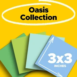 Post-It Notes*Post-it Recycled Super Sticky Notes, 3" x 3", Oasis Collection, 70 Sheet/Pad, 24 Pads/Pack (654R-24SST-CP)