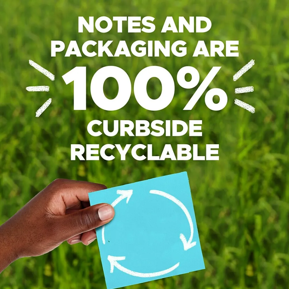 Post-It Notes*Post-it Recycled Super Sticky Notes, 4" x 6", Canary Collection, 45 Sheet/Pad, 4 Pads/Pack (4621R-4SSCY) Canary Yellow